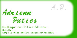 adrienn putics business card